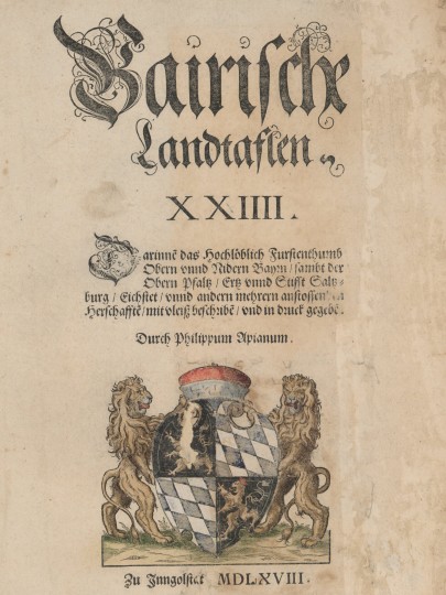Title page of the Chorographia Bavariae, 1568
