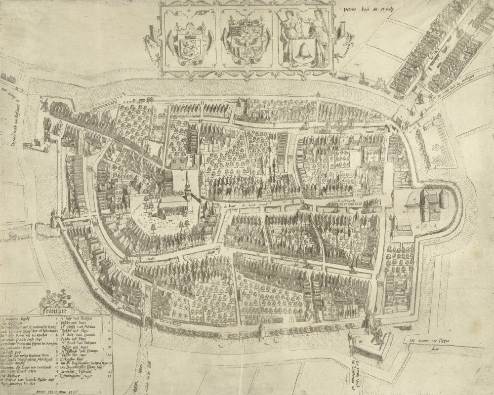 Bird’s-eye view of Franeker, 1598