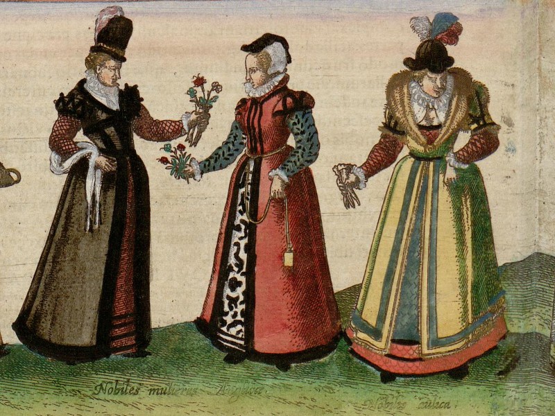 Example of figures in English dresses in the Civitates Orbis Terrarum.