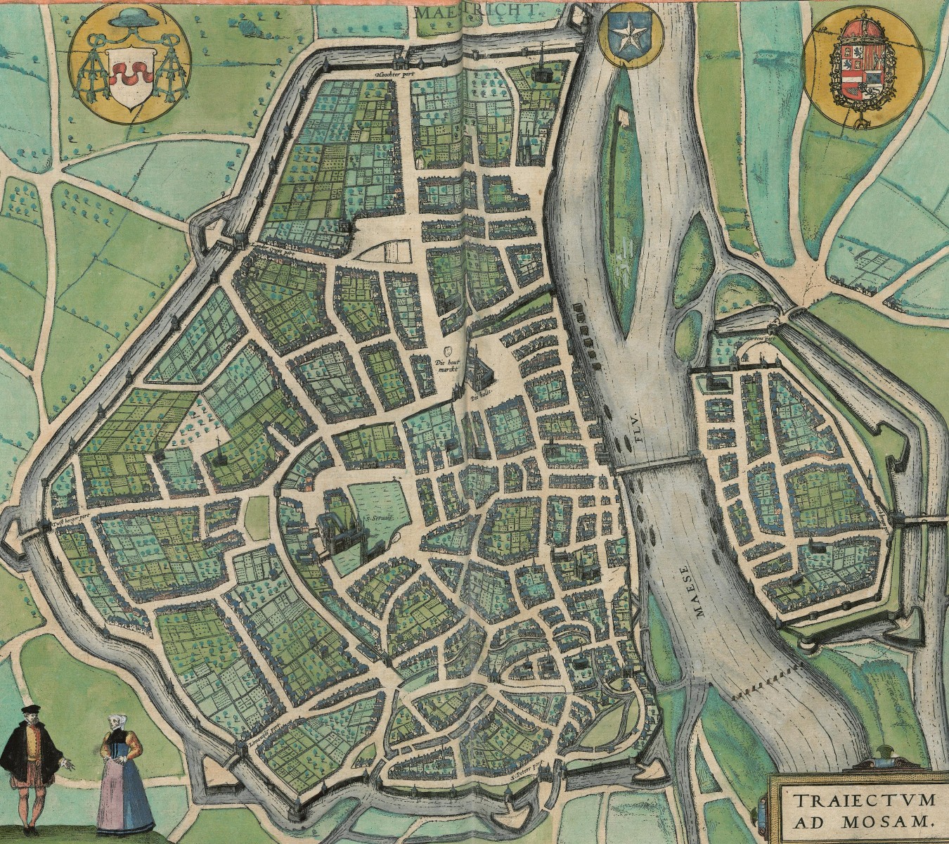Plan view of Maastricht providing a detailed overview of the city’s layout.