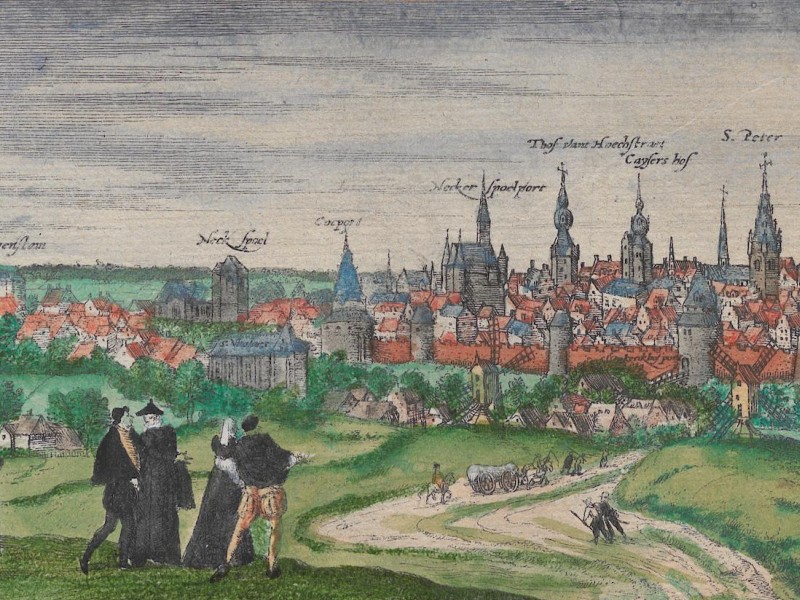 Profile view of Mechelen in the sixteenth century.