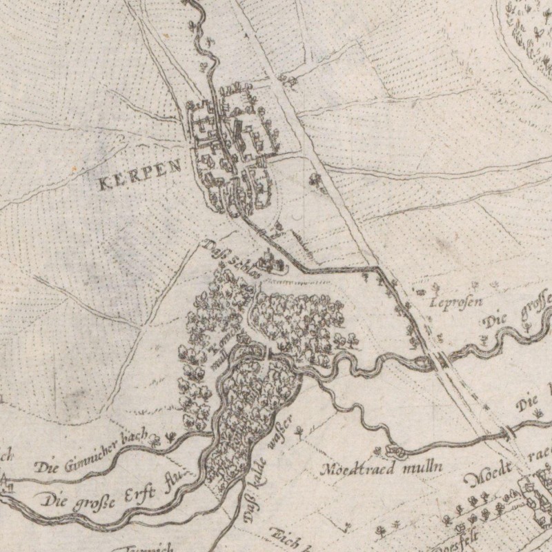 Plan view of Kerpen and the fortress.