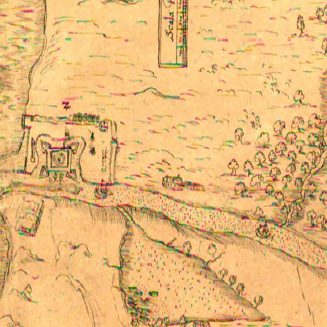 The tower and fortifications at the mouth of the Vistula.